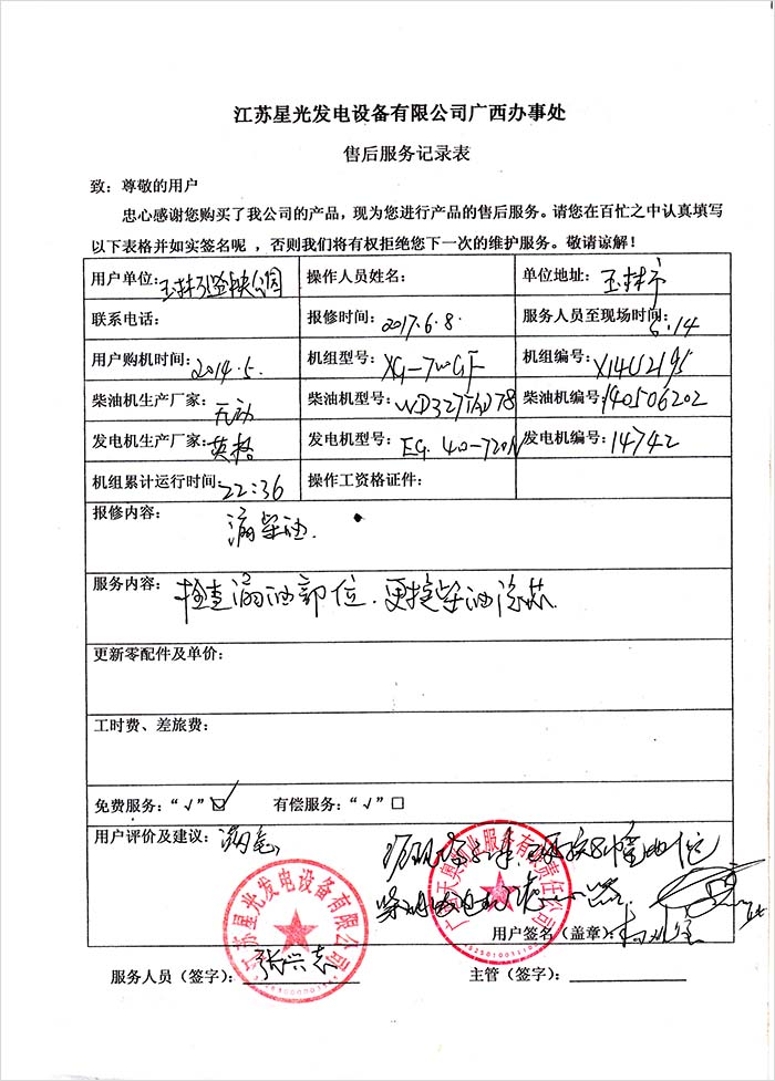 萬盛中央公園發(fā)電機(jī)組