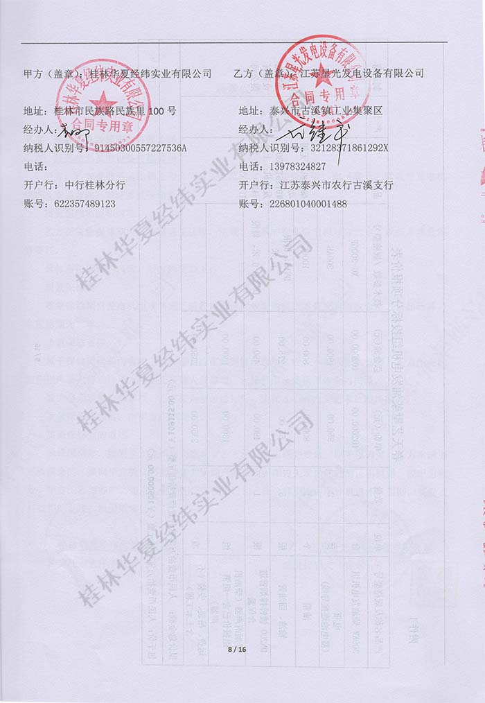 春天藝墅發(fā)電機采購合同